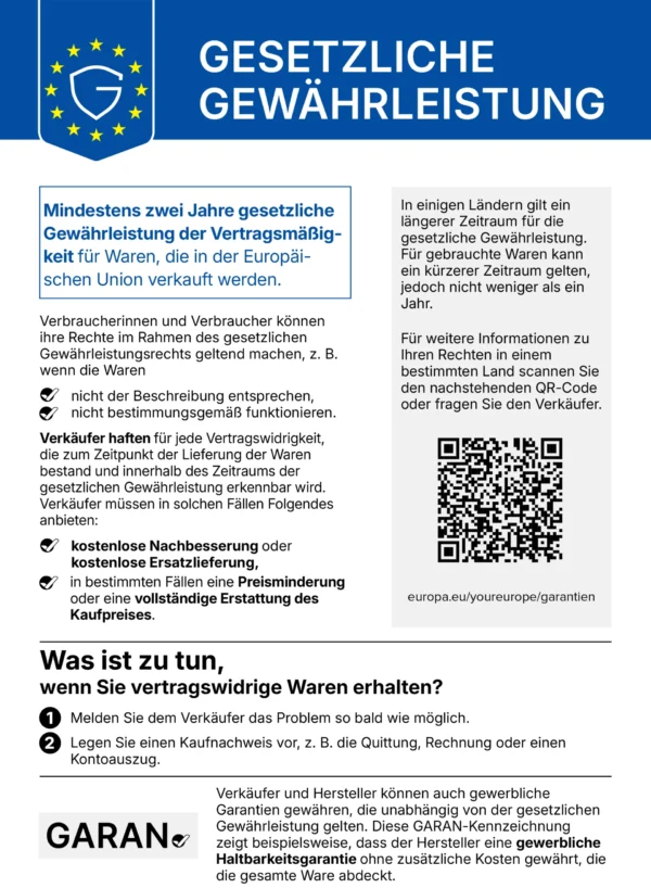 Legal guarantee notice DEN
